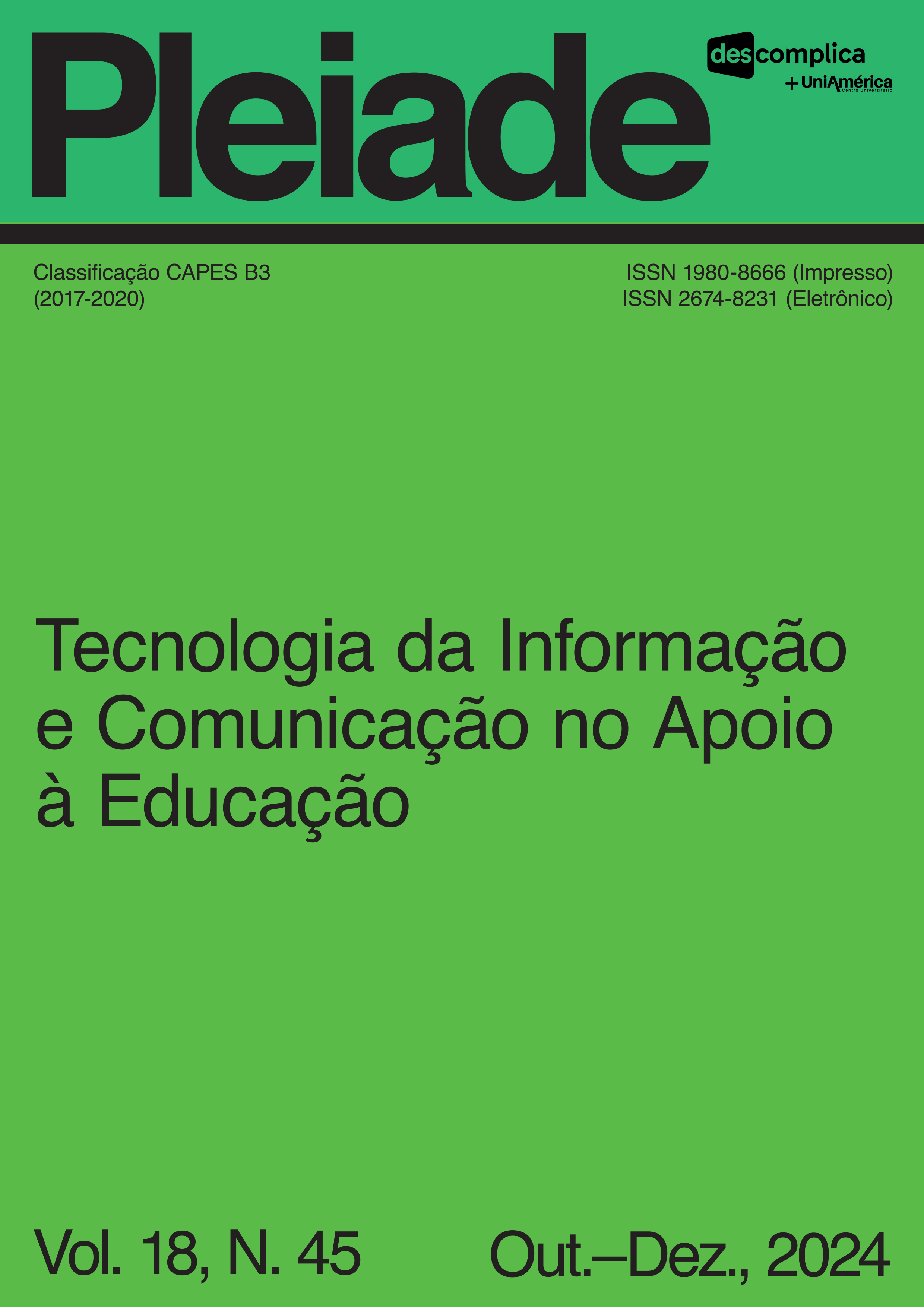 					Visualizar v. 18 n. 45 (2024): Tecnologia da Informação e Comunicação no Apoio à Educação
				